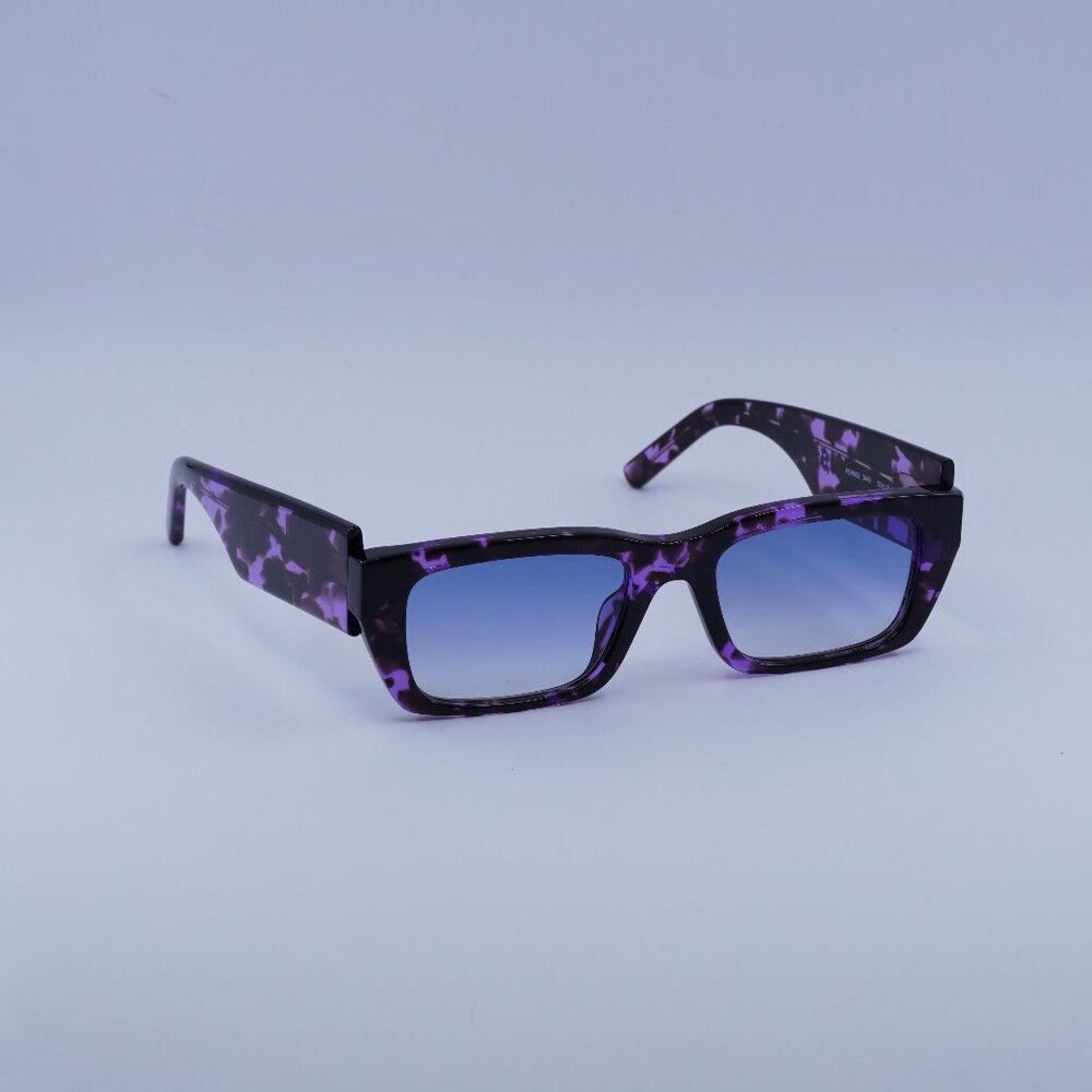 Palm Angels PERI002 PALM 3449 Sunglasses Purple Rectangle Frame, Blue Lenses